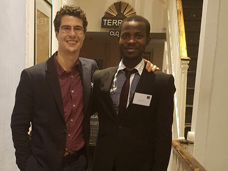 Michael Wills Scholars Francis Arthur (right) and Rocco Zizzamia (left) © Francis Arthur 