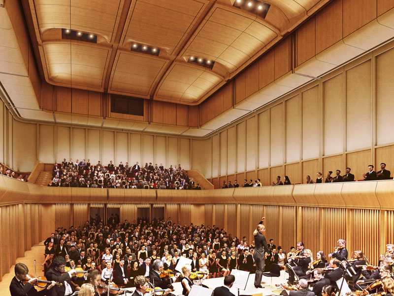 Proposed design for the centre's concert hall © Hopkins Architects / University of Oxford